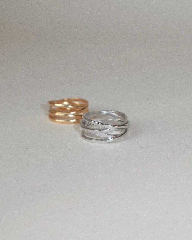 women's minimalist ring -'Grayson' Overlapping Ring