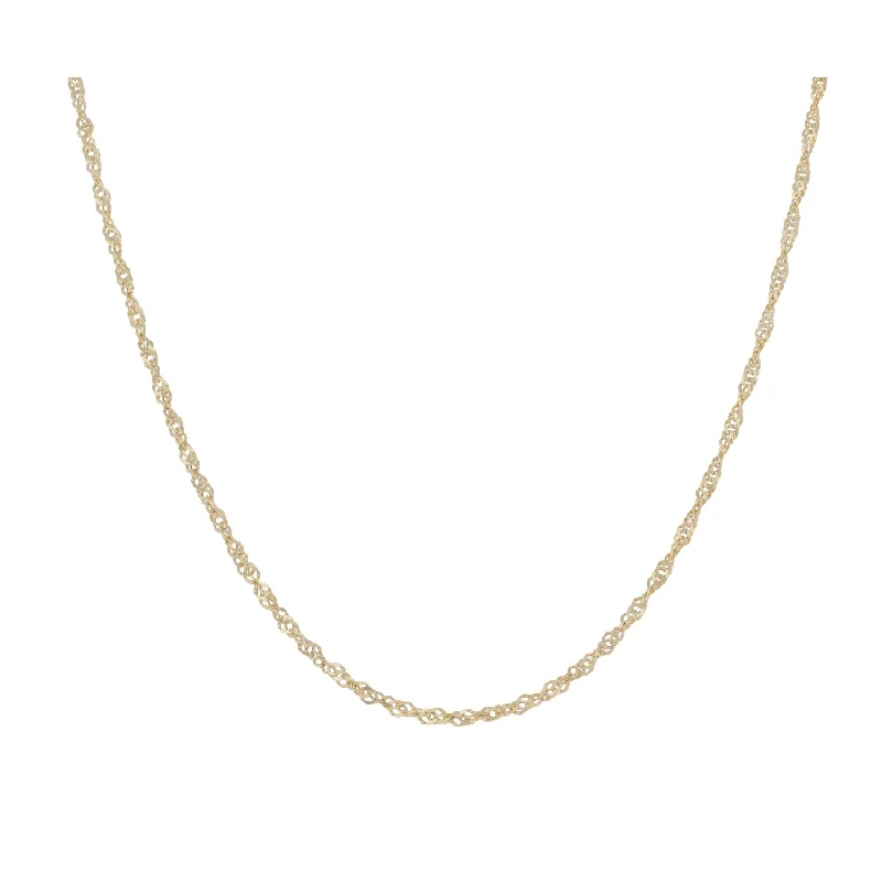 women's crystal necklace -New 9ct Gold Singapore Necklace