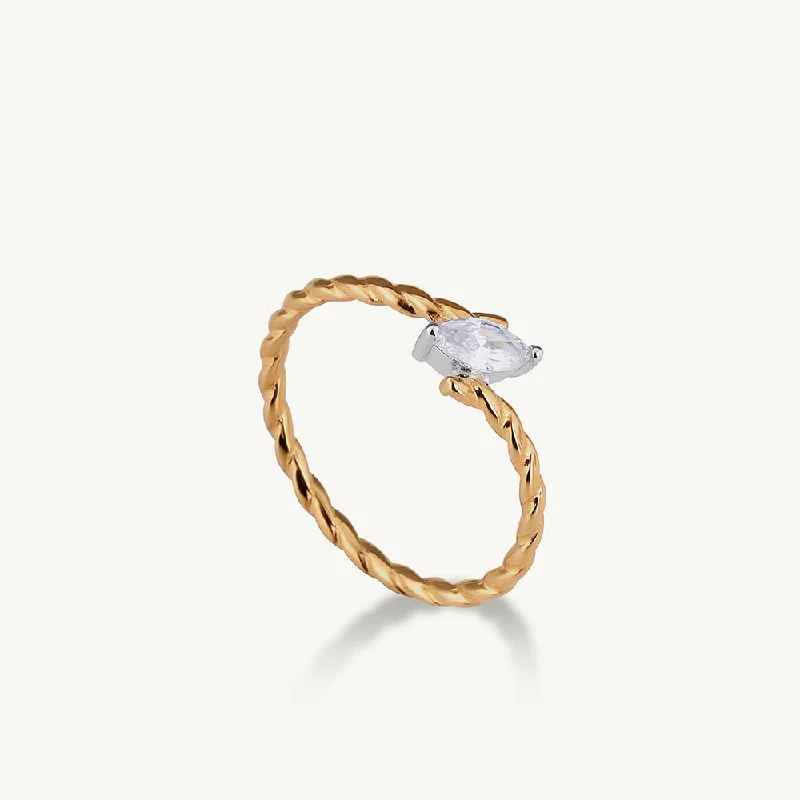 women's butterfly ring -Sparkling Festival Ring | 18K Gold Vermeil Plated