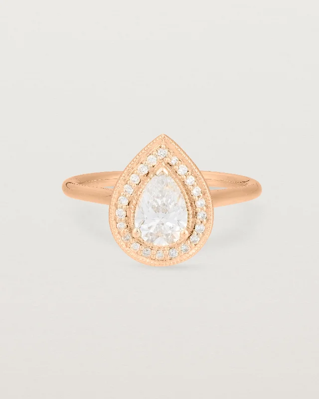 one-of-a-kind engagement rings for women -Aurie Halo Ring | Laboratory Grown Diamonds