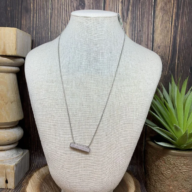 women's long necklace -Kendra Scott Bar Pendant Necklace