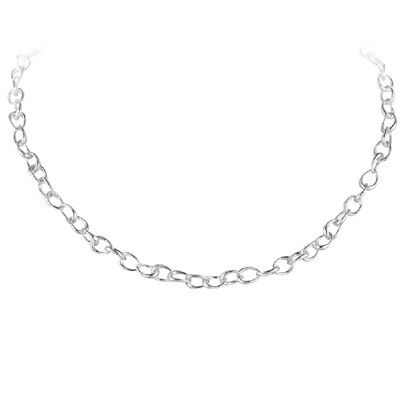 women's nature-inspired necklace -Offspring Sterling Silver Link Necklace