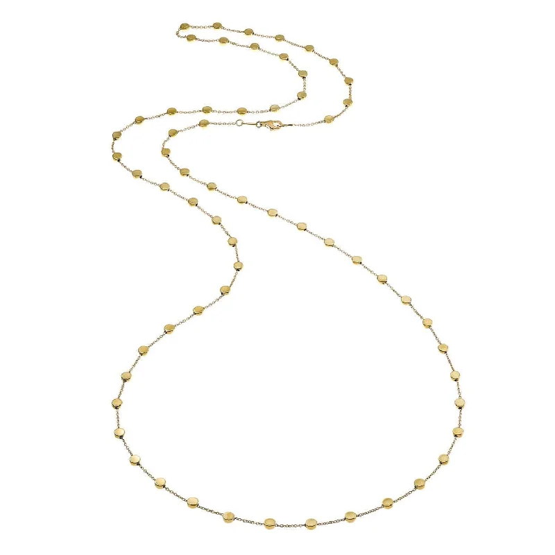 women's heart pendant necklace -Armillas Glow 18ct Yellow Gold Flat Circle 90cm Necklace