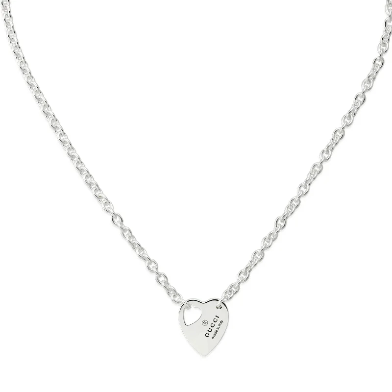 women's crystal pendant necklace -Trademark Sterling Silver Heart Necklace