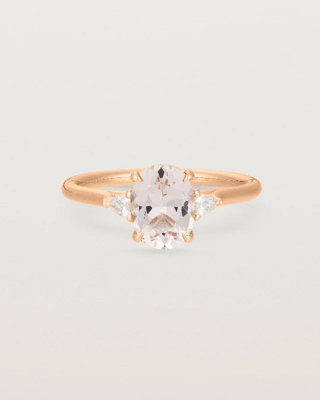 classic engagement rings for women -Delphine Ring | Morganite & Diamonds