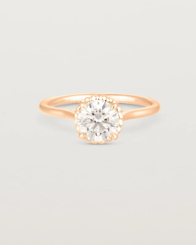 unique diamond engagement rings for women -Thea Round Solitaire | Laboratory Grown Diamond