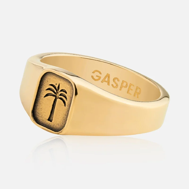 women's geometric ring -Palm Ring