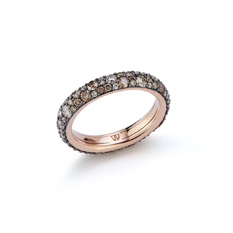 affordable custom engagement rings for women -Walters Faith ‘WF x OC’ Champagne Diamond Band Ring