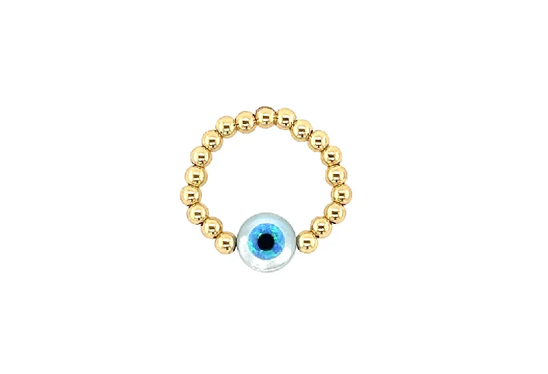 women's halo ring -Medium Evil Eye Ring