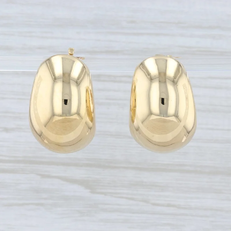 women's geometric earrings -Tiffany & Co Scalloped Statement Earrings 18k Yellow Gold Non-Pierced Clip-On