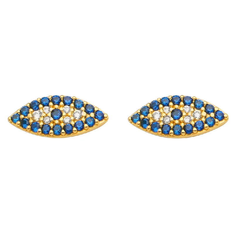 women's handmade earrings -14K Evil Eye CZ Earrings