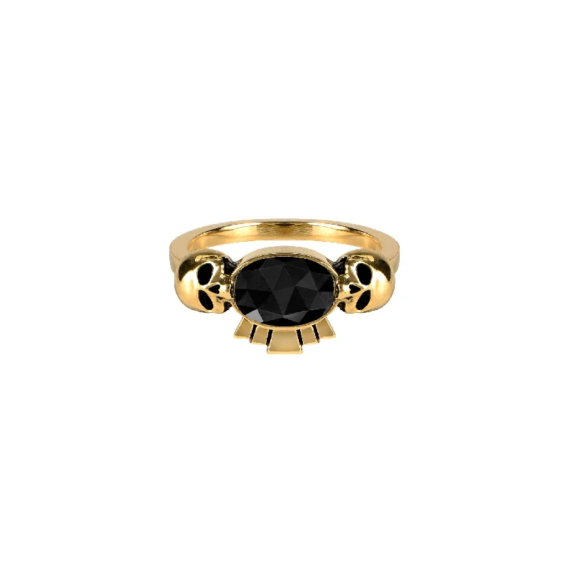 women's animal-shaped ring -Deco Skull Ring