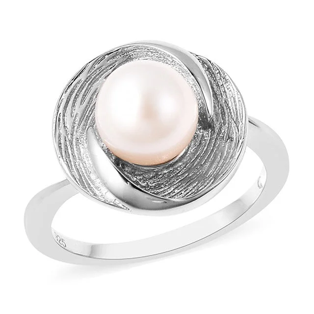 women's signet ring -Warp Ocean Round Swirl Ring