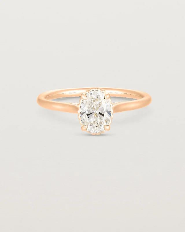 engagement rings for women with gemstones -Thea Oval Solitaire | Laboratory Grown Diamond