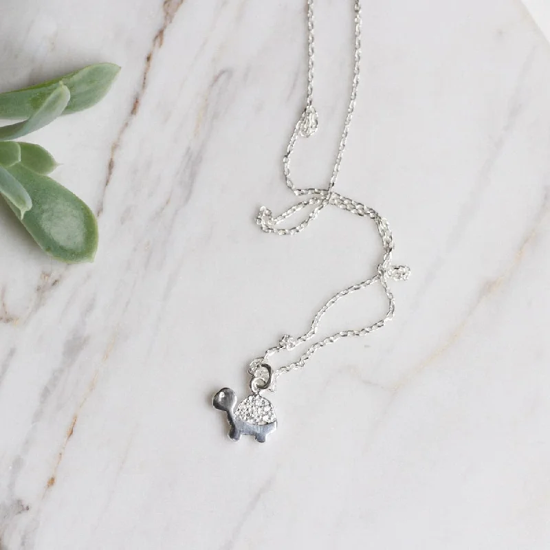 women's custom necklace -Tiny Turtle Necklace