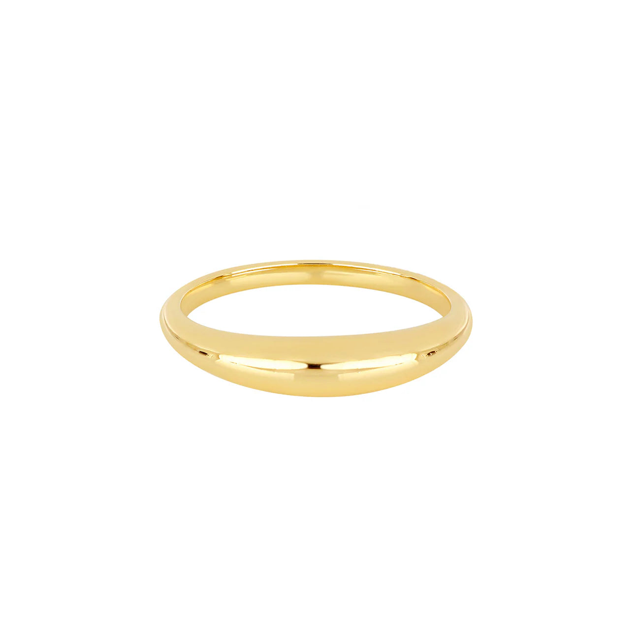 women's delicate gemstone ring -Gold Dome Ring