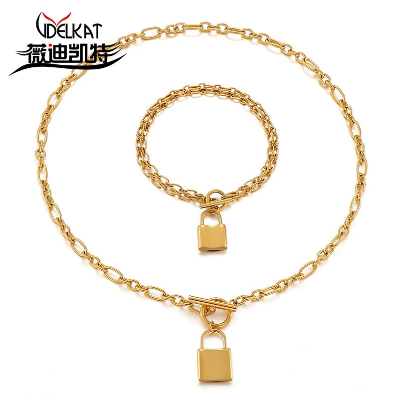 Gold Necklace KN118527-Z [Concave]]