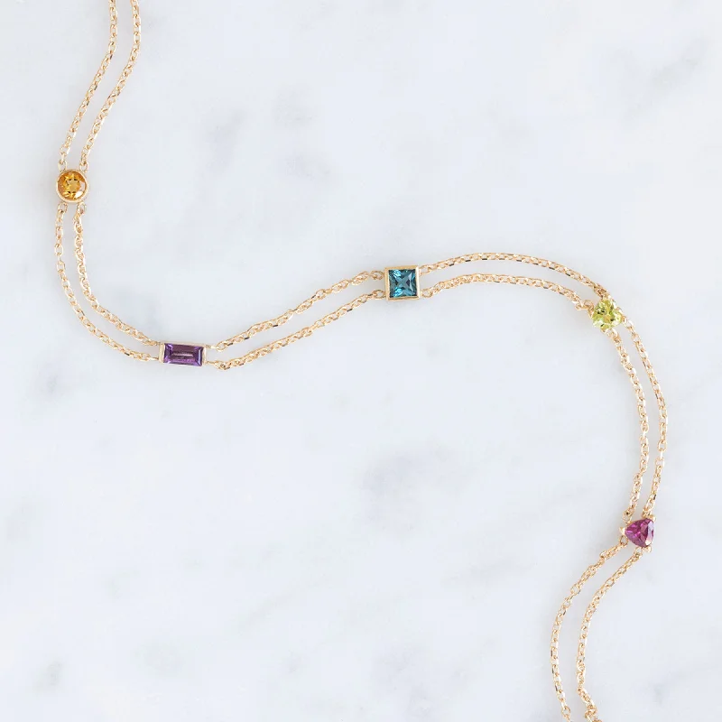 women's romantic bracelet -The Candy Gemstone Bracelet | 10K Yellow Gold