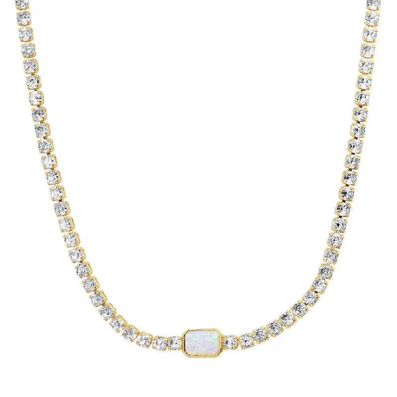 White Opal Necklace