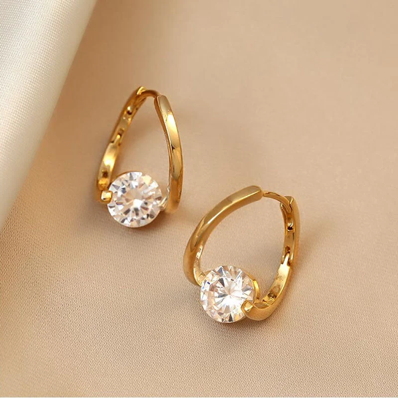 Zircon earrings