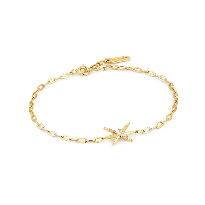 women's bangle bracelet set -Gold Spike Chain Bracelet