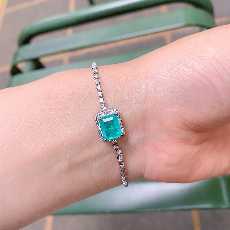 Paraiba Bracelet [16cm 5cm Extension Chain]]