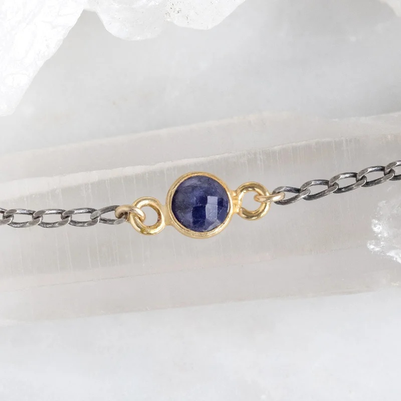 women's friendship bracelet -The Simple Blue Sapphire Gemstone Bracelet | Sterling Silver