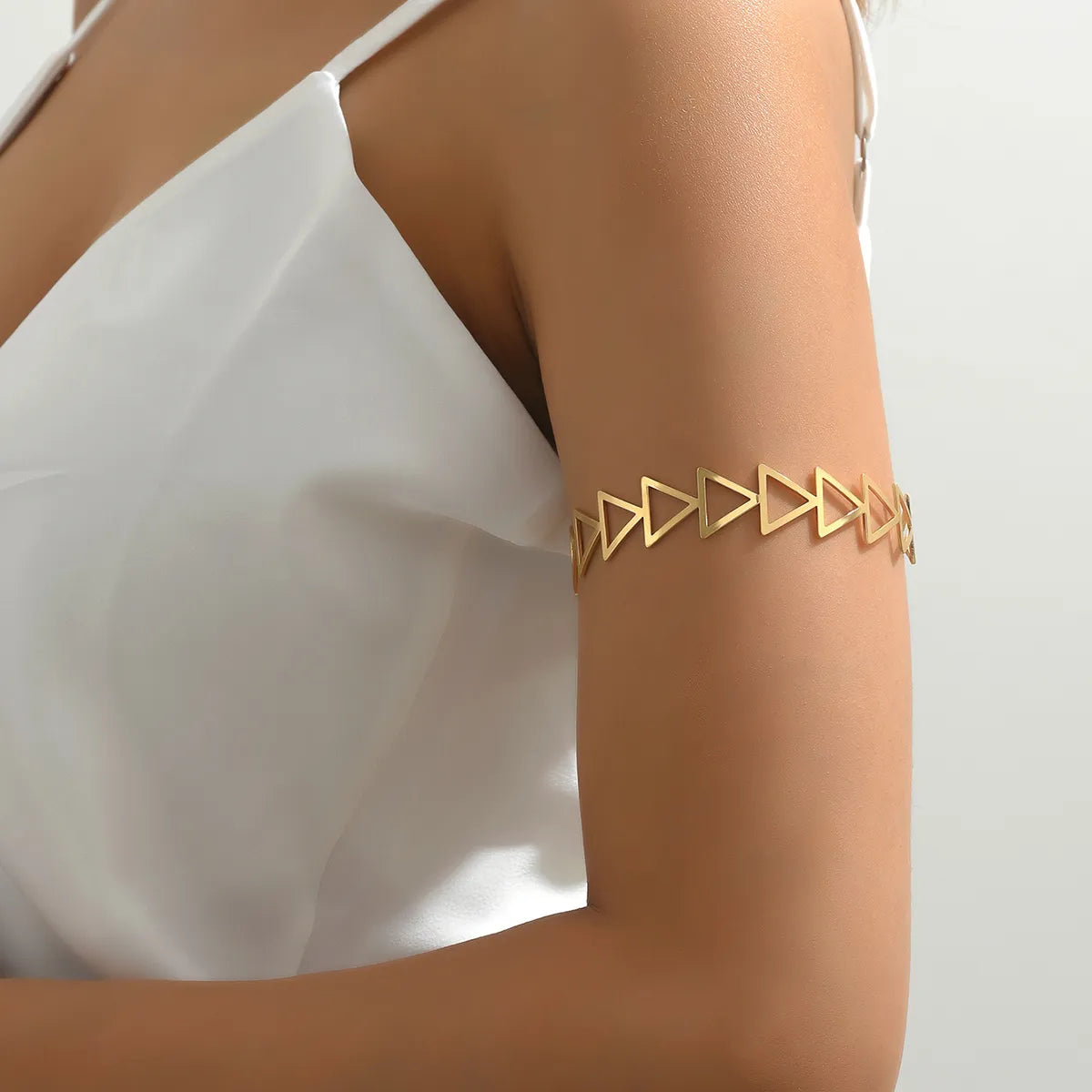 women's casual bracelet -Elegant Classic Style Triangle Iron Women's Arm Bracelet