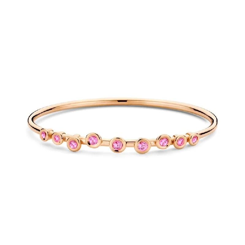 women's crystal bracelet -0.92ctw Pink Sapphires Bangle Bracelet