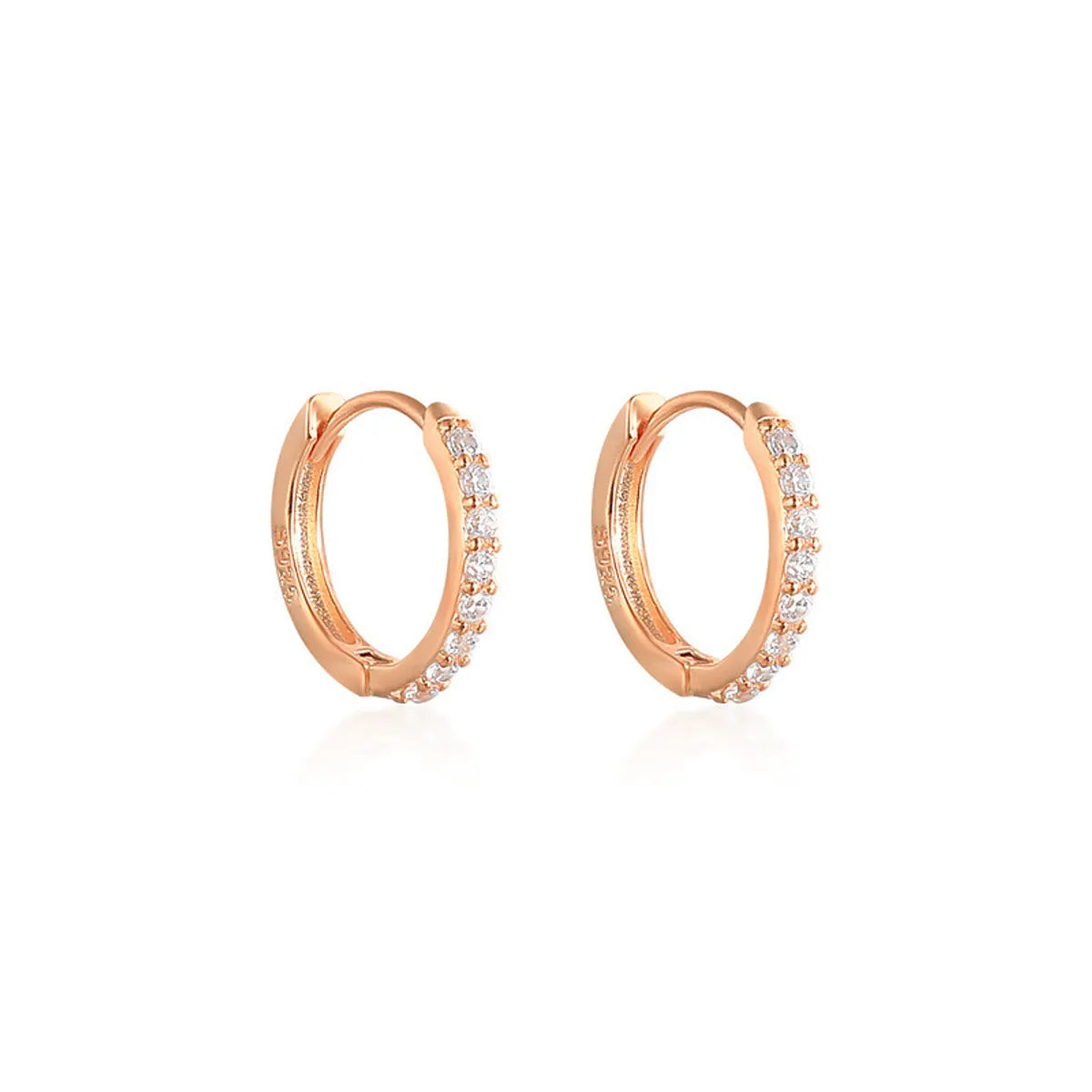 Rose Golden-White Diamond 8mm