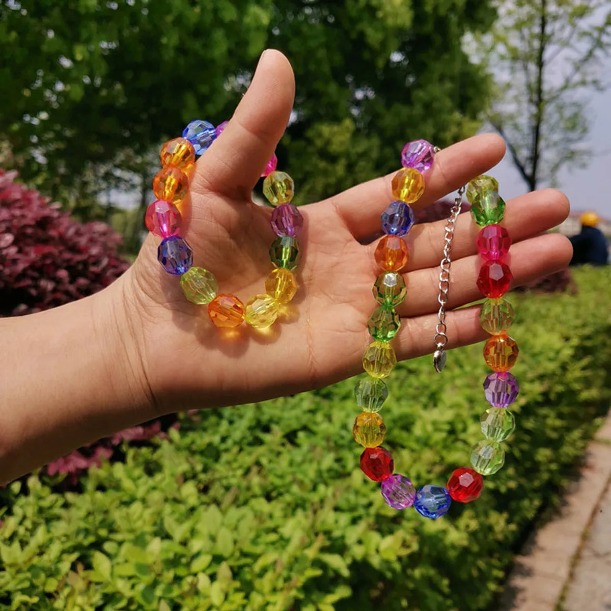 women's emerald bracelet -Simple Style Ball Resin Beaded Women's Bracelets Necklace