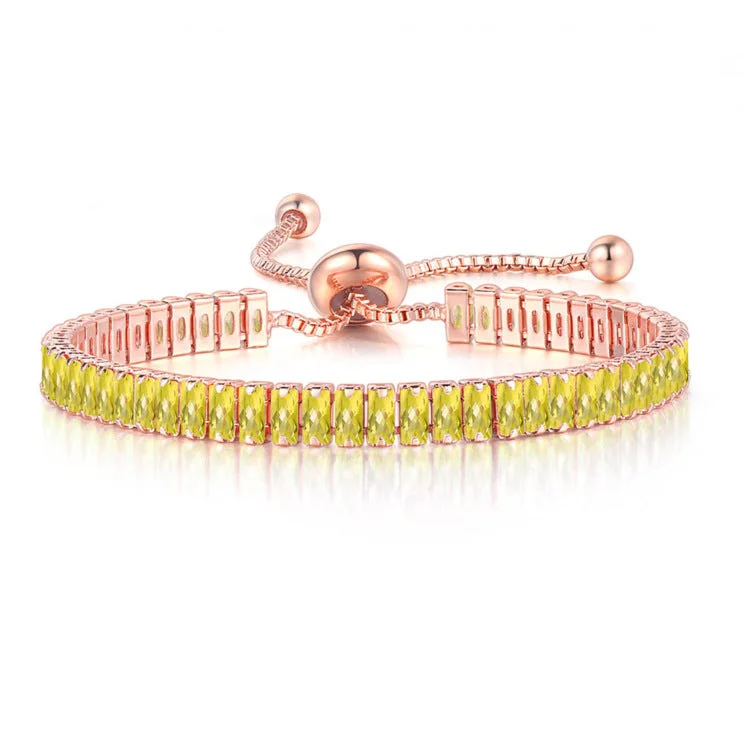 Rose Gold + Huangshi 2.5 * 5mm Bracelet