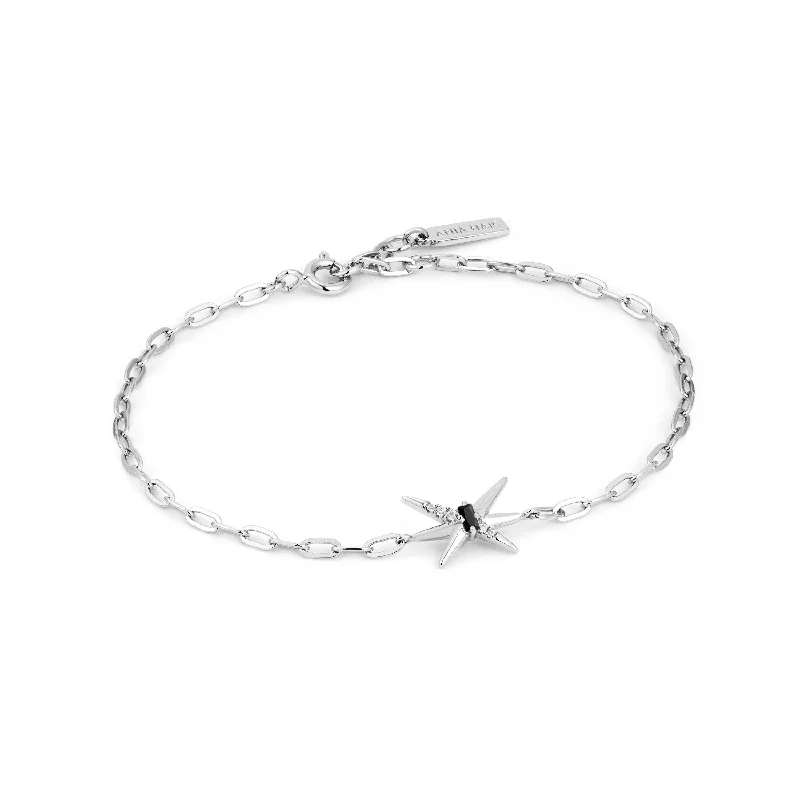 women's matching bracelets -Silver Spike Chain Bracelet