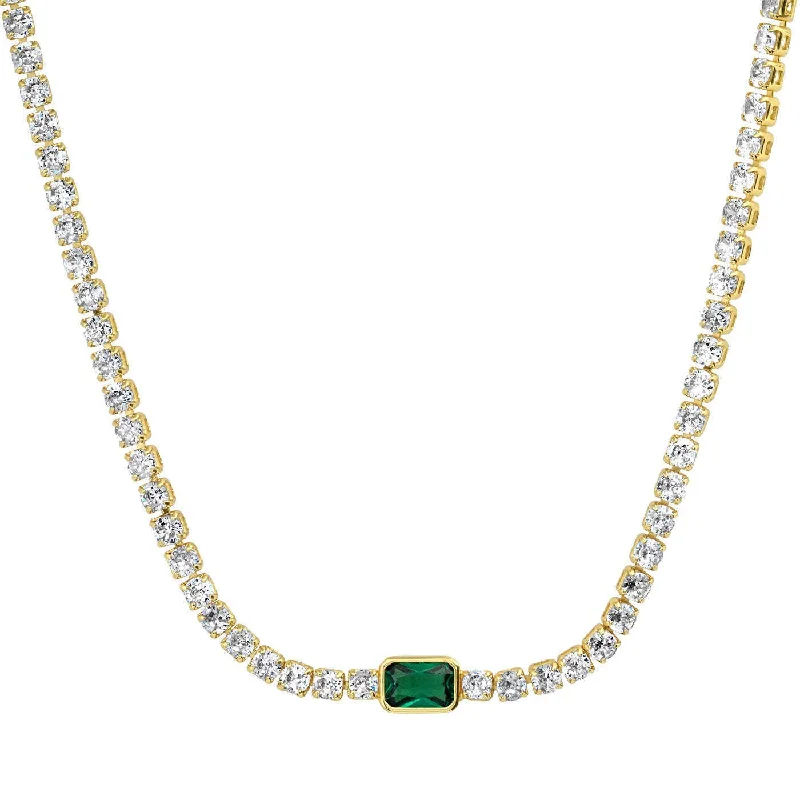 Emerald Zircon Necklace