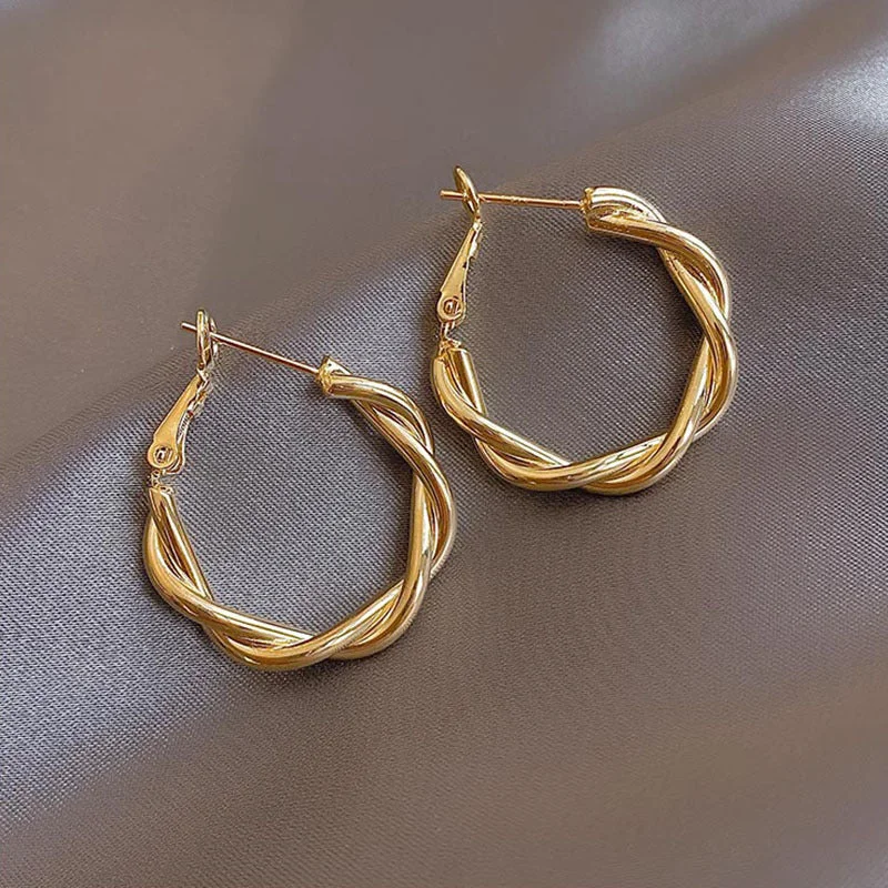 Golden Twist Earrings