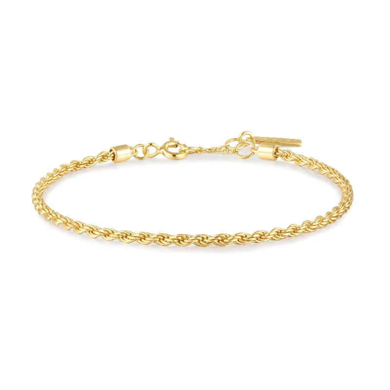 women's opal bracelet -Gold Rope Twist Bracelet