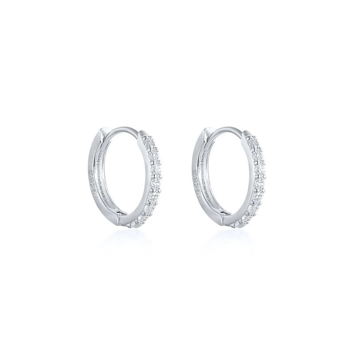 White Gold Color-White Diamond 8mm