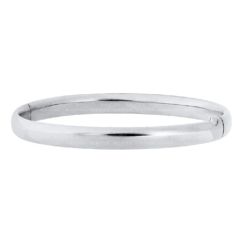 women's engraved bangle -Sterling Silver Polished Bangle Bracelet