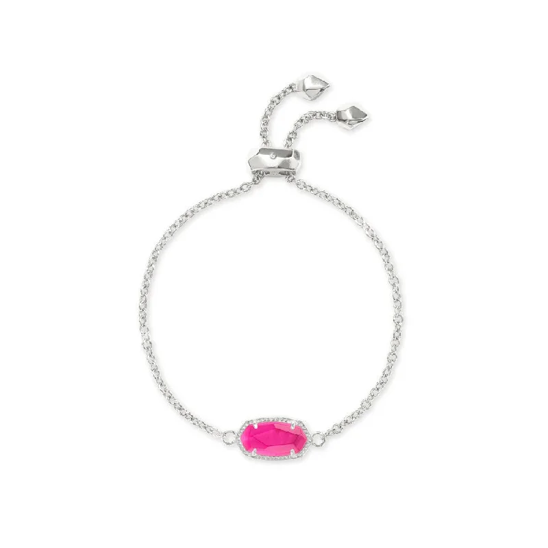 women's luxury bangle -Kendra Scott Elaina Adjustable Chain Bracelet in Azalea Illusion