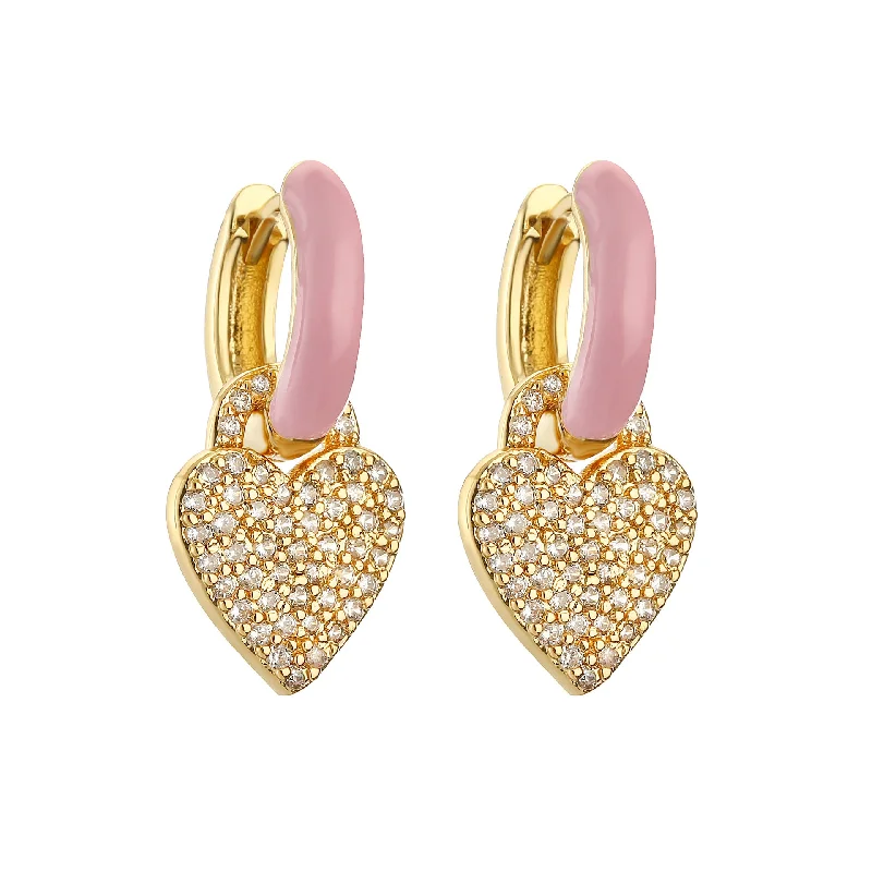 Pink Full Diamond 1 Pair