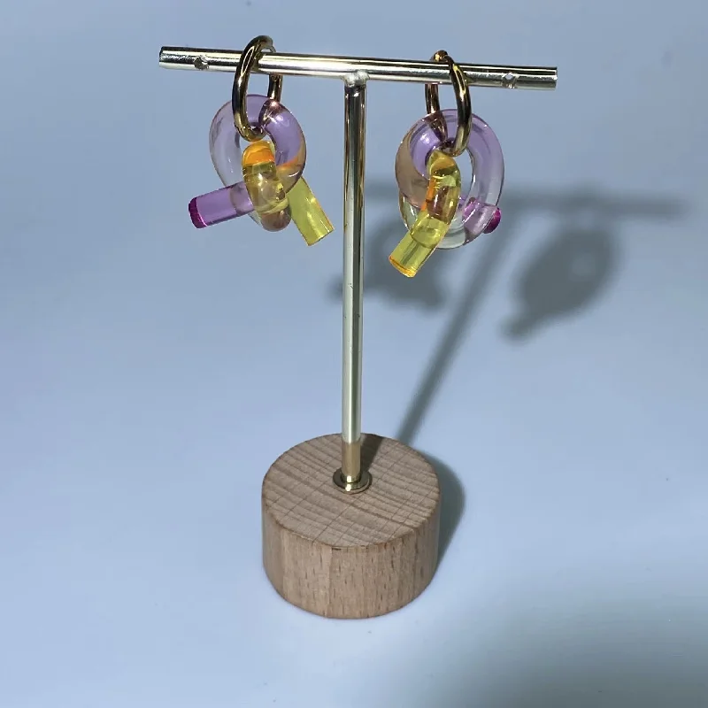 Yellow Knotted Earrings