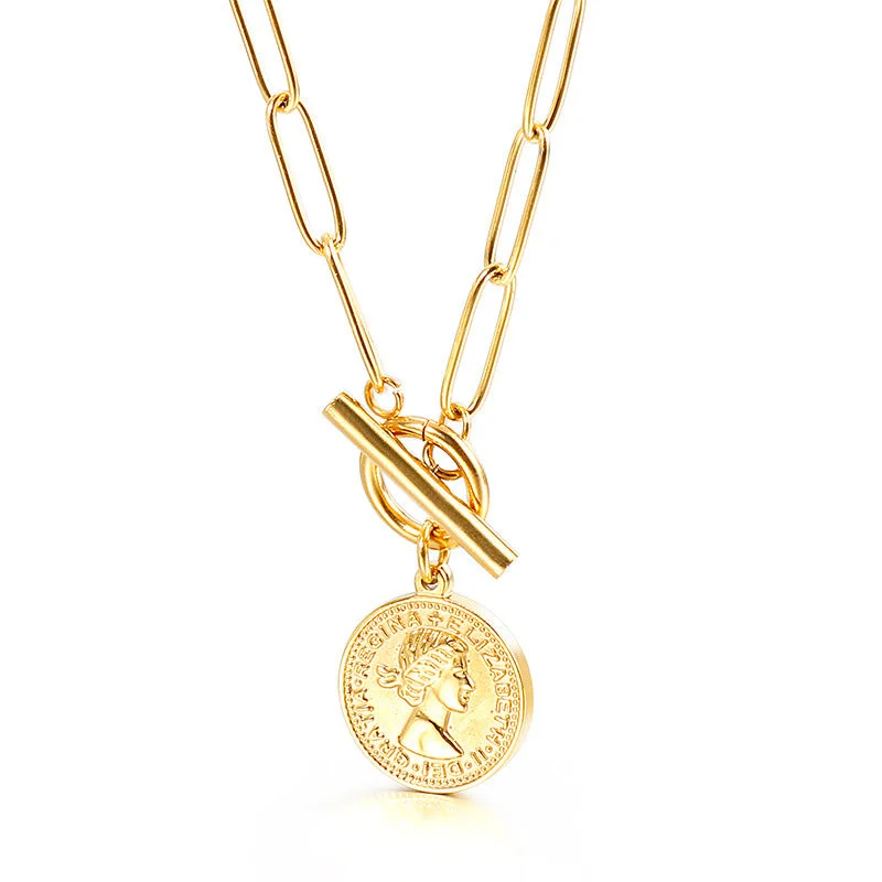 Gold Necklace KN115142-Z