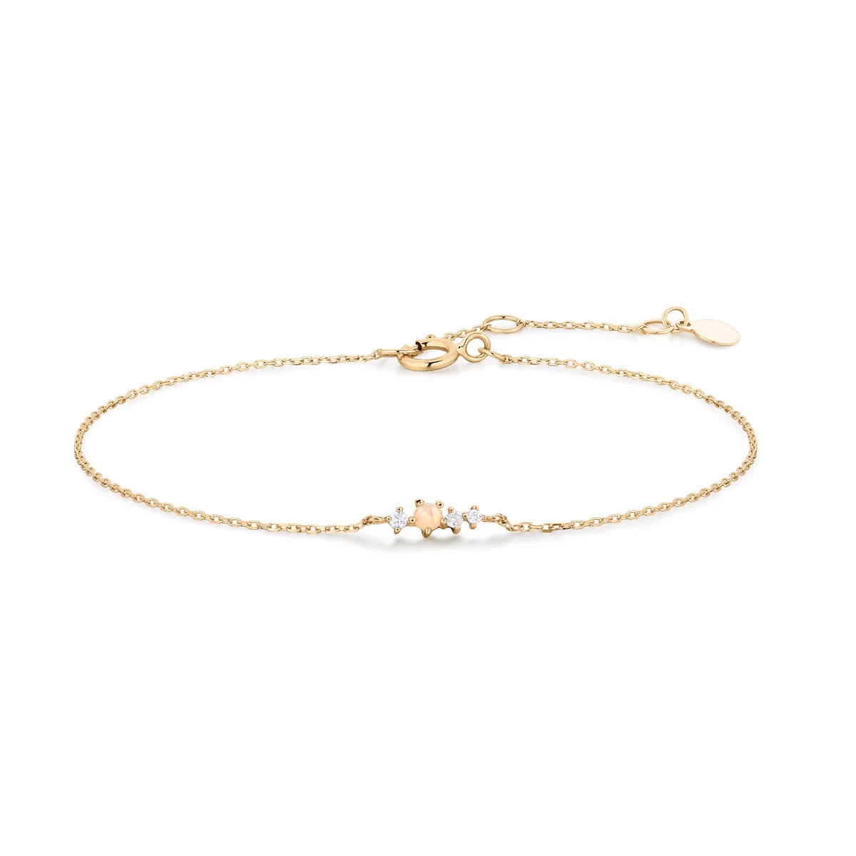 women's stackable bracelet -Opal and Diamond Bracelet