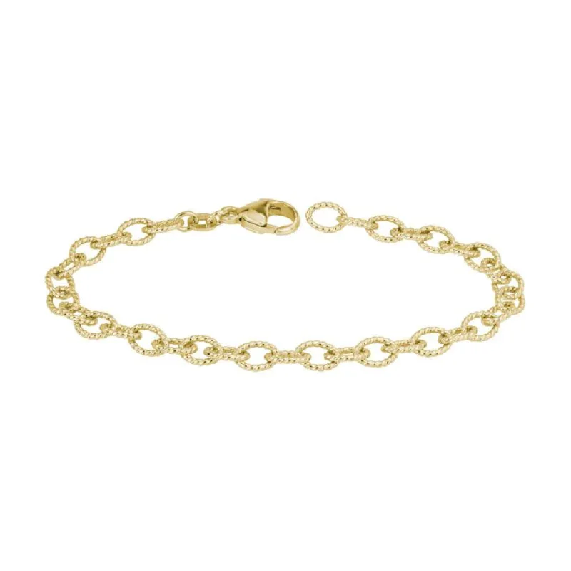 women's delicate bracelet -14k Gold Twist Link Bracelet