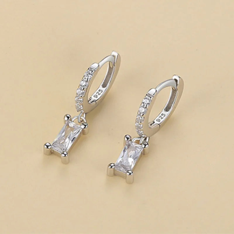 Silver Square Sugar Earrings