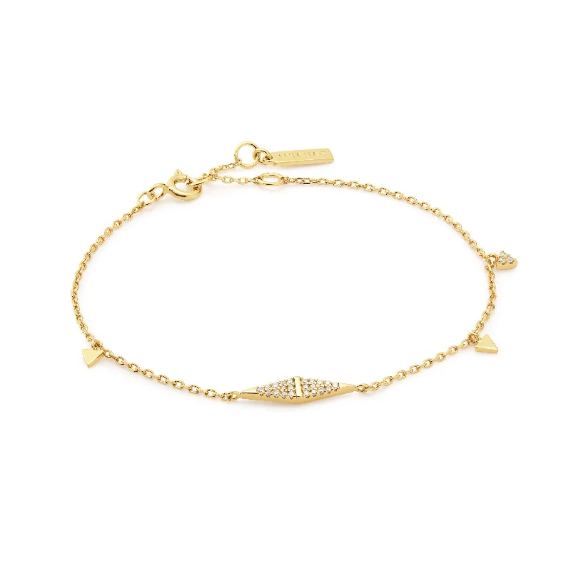 women's wedding bracelet -Gold Geometric Chain Bracelet