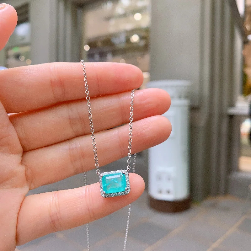 Paraiba Necklace [Rectangular 7x9]]